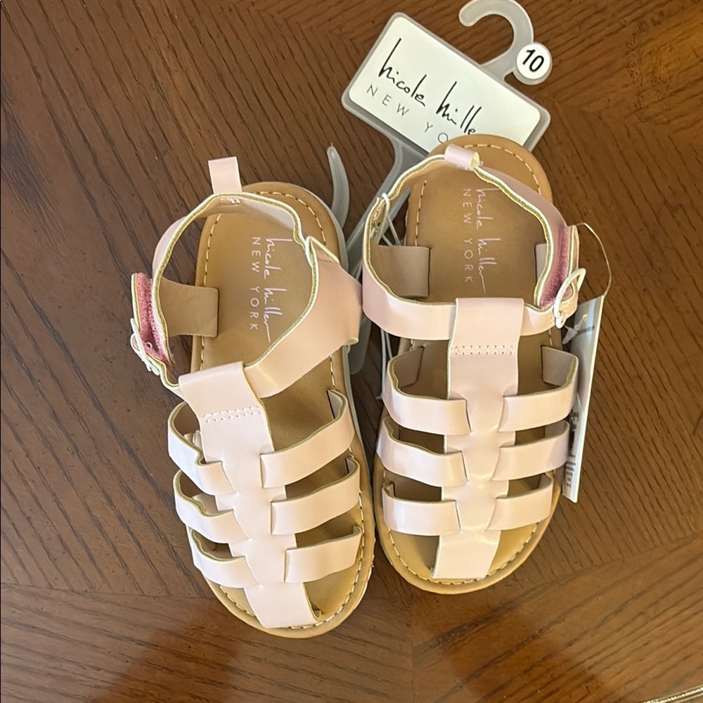 Nicole Miller Pink Strappy Sandals with Buckle Closure - Picture 3 of 5